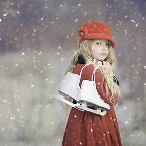 bambini sulla neve