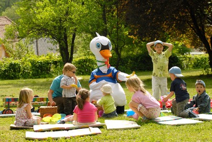 con il cigno zaki in family hotel a bled