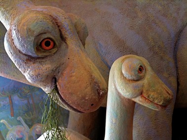 dinosauri al parco dei divertimenti