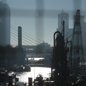 il porto di Rotterdam vista