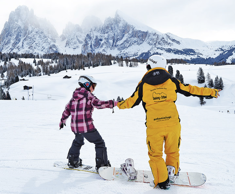 imparare a sciare in val gardena